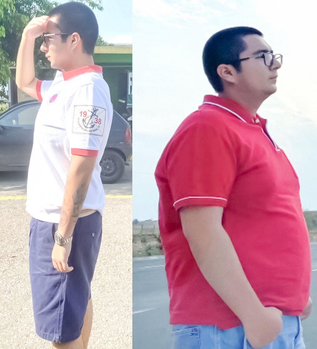Comparativa antes y después de control de peso